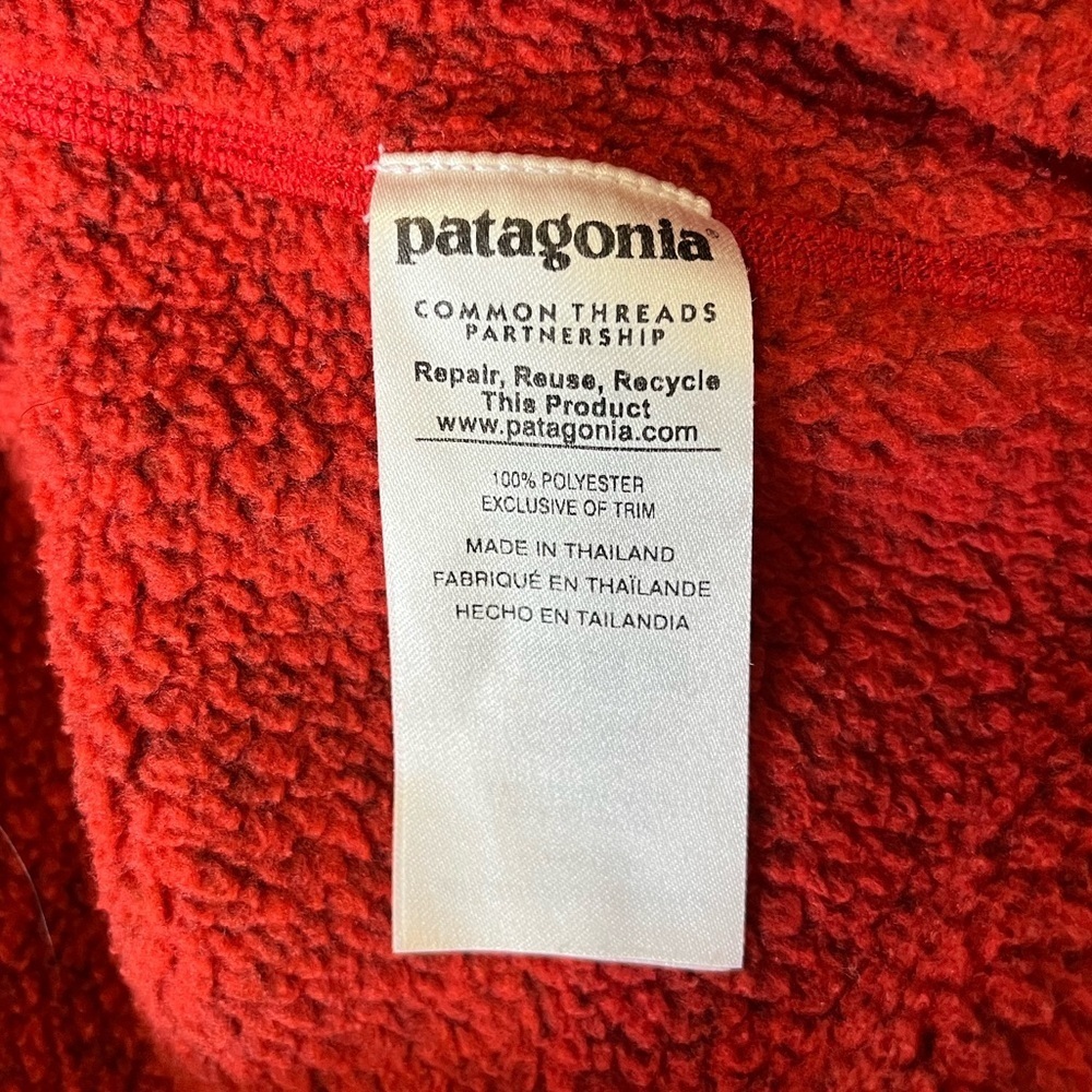 Patagonia Fleece Quarter Zip Red Women's Small - Picture 6 of 7